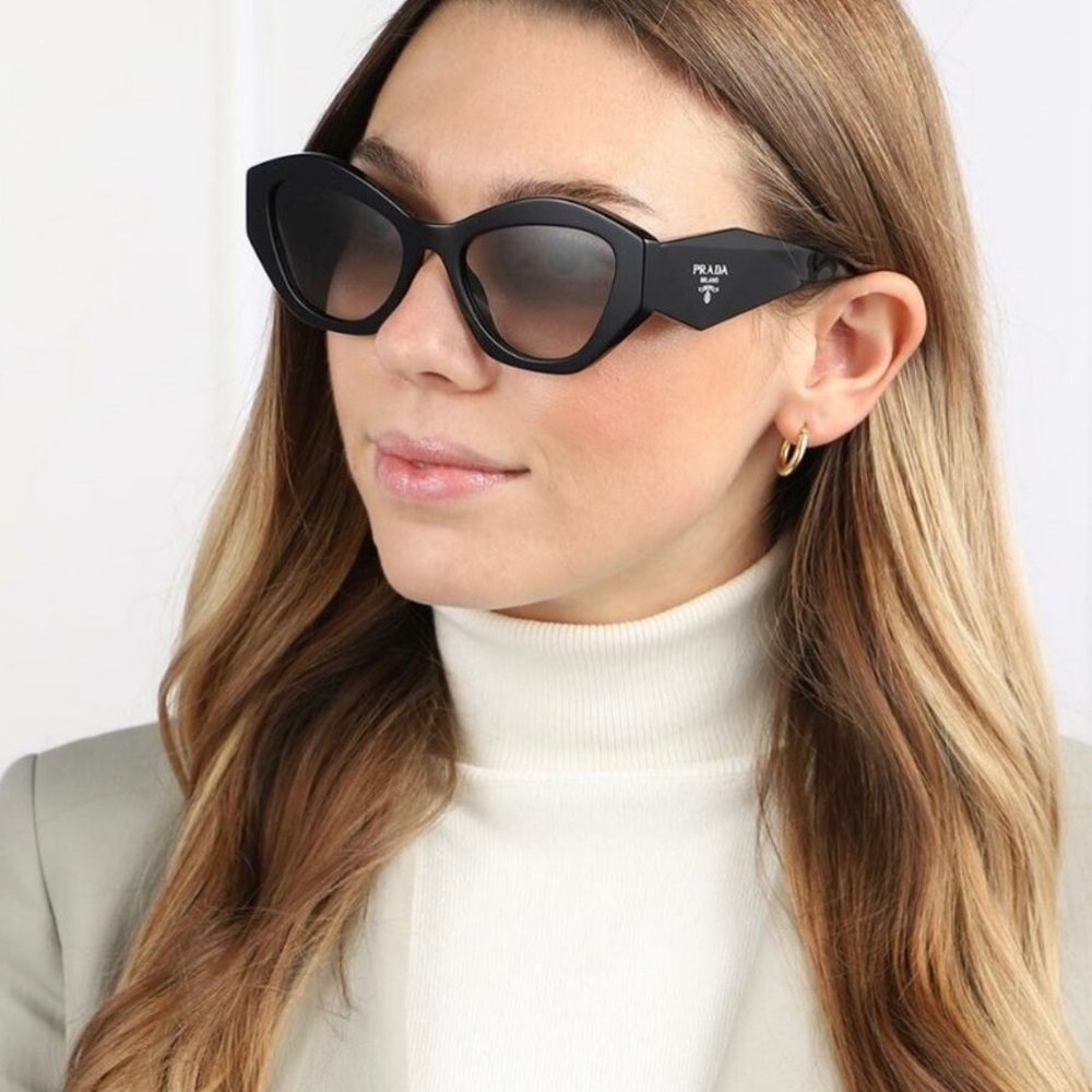 NEW PRADA PR07YS 1AB0A7 WOMEN’S SUNGLASSES PRADA SPR 07Y BLACK PRADA PR07YS - Picture 4 of 13